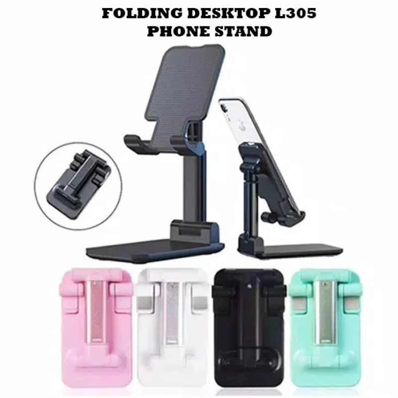 Folding Desktop HD-23 Phone Stand Holder Lipat Liftable Foldable HD23 Universal HP di Meja Support L