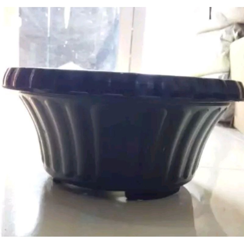 Pot bonsai glory 25, pot adenium hitam, pot ceper hitam