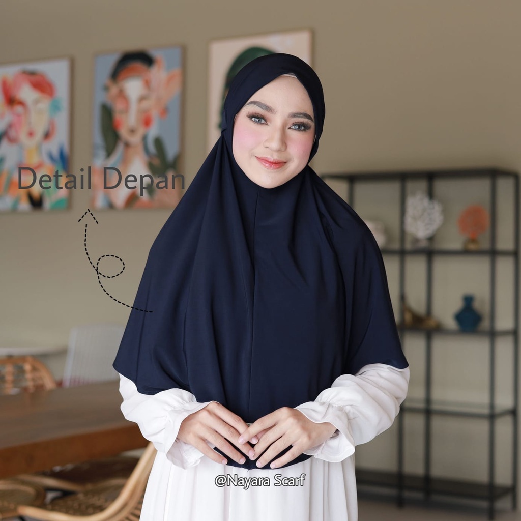 Bergo Maryam Syahrini Jersey Korea by Nayara Scarf