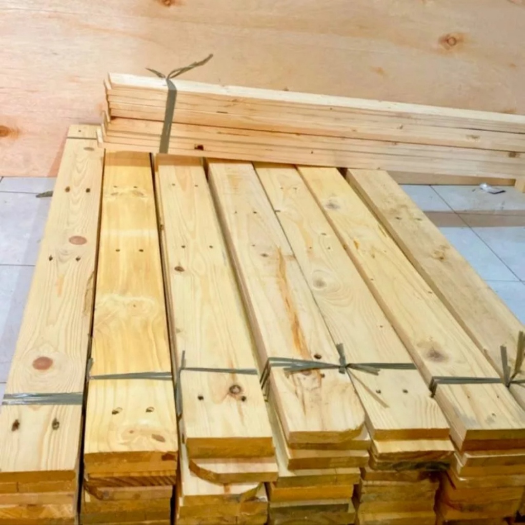10 Pcs Papan Kayu Jati Belanda Bekas Palet Super 100x10x2 Cm