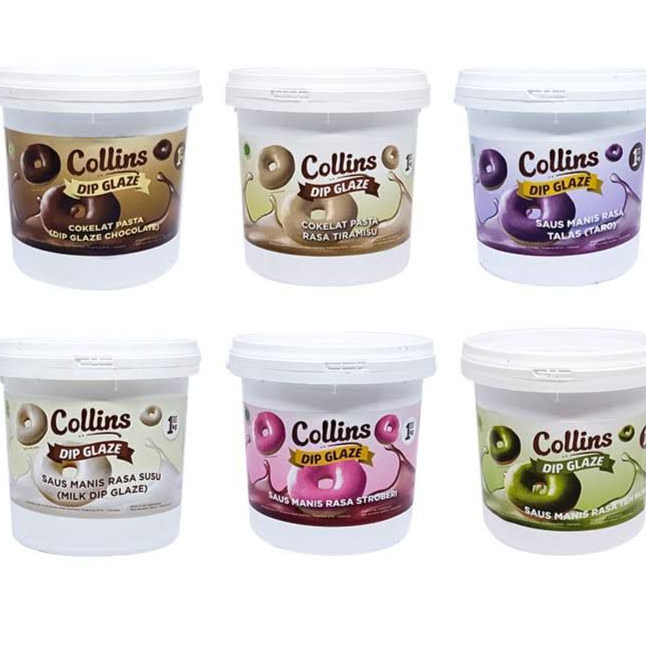 

➞✸✿ Collins Dip Glaze REPACK 250gr All Varian Model Terkini