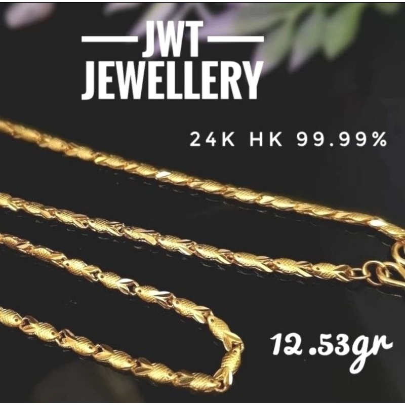 KALUNG EMAS PRIA WANITA MAS 24K MODEL IKAN
