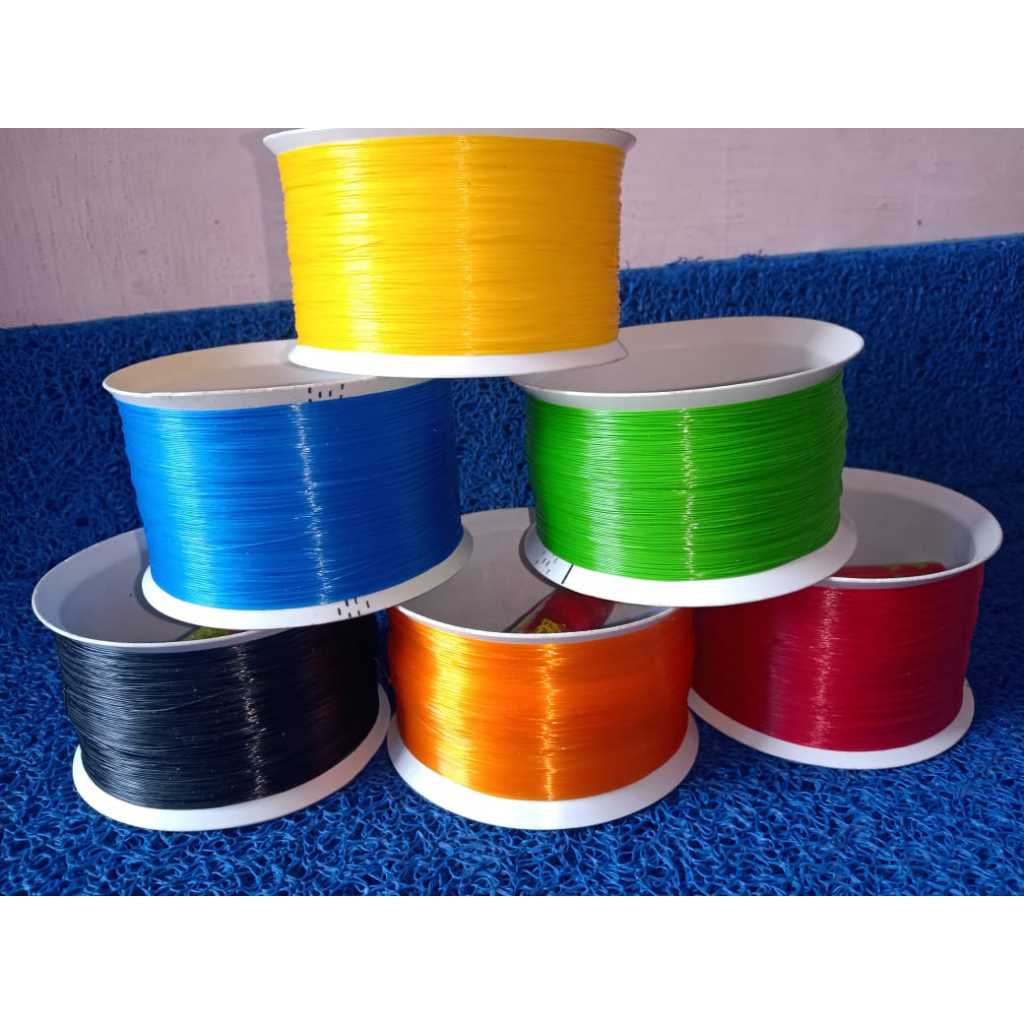 Gulungan/bladu Senar/Benang/Kenur/sulur Pengulur Layangan 0.40 (kecil),dari Pipa putih,gagang kayu.