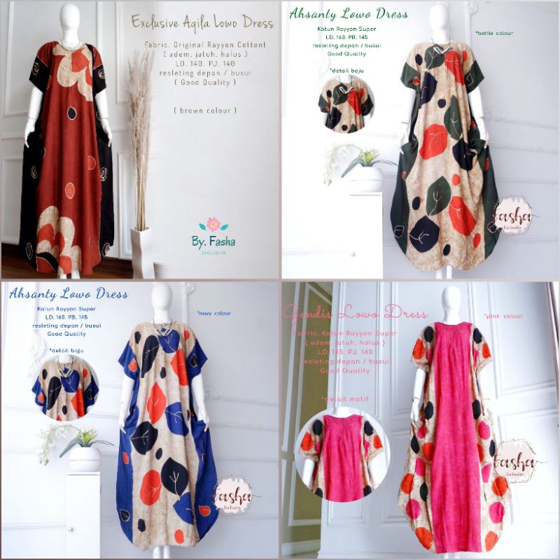 Dress Lowo Batik wanita Homedress Daster Batik Solo ORI Ahsanty Gendis Aqila