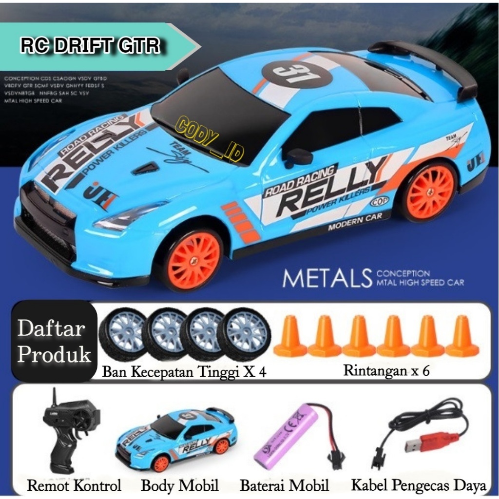 Mobil Remot Drift mini 1:24 4WD 2,4GHz / mobil rc drift AE86 racing