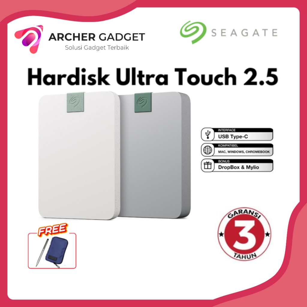 Seagate Hardisk Hard Disk Harddisk Ultra Touch 2,5 1TB 2TB 4TB 5TB Tera / GARANSI MFI 3 TAHUN