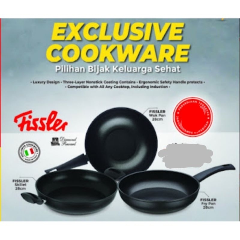 HARGA PROMO: Wok Pan/ Depp Fry Pan/ Skillet Fissler 28 cm