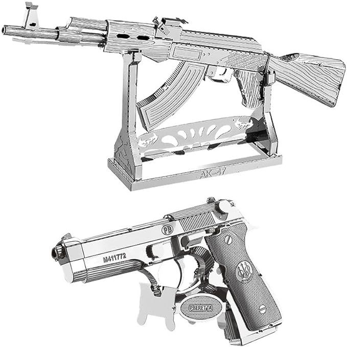 3d Metal Puzzle Beretta | Miniatur Mainan AK47 Metal