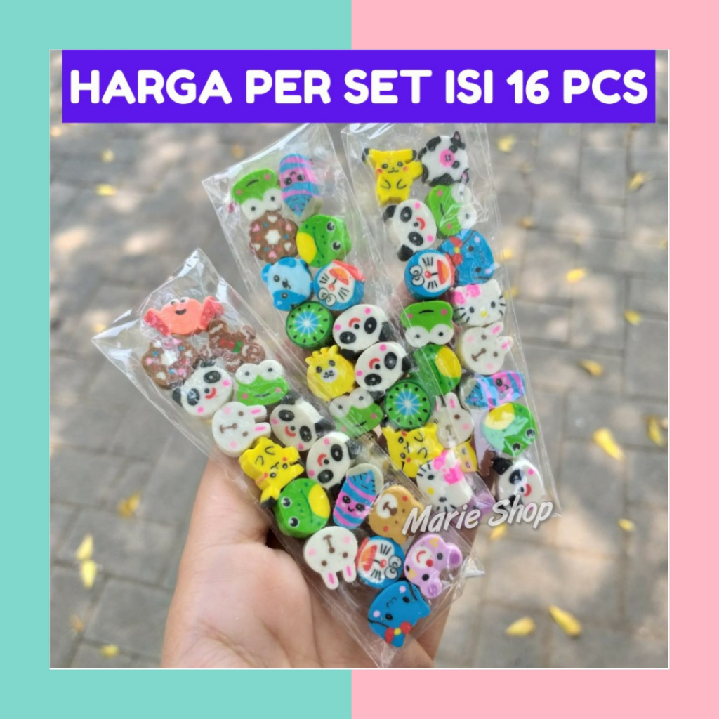 

Marie Shop ➡️ ‼️ SET 16 PC ‼️ PENGHAPUS PENSIL LUCU UNIK / PENGHAPUS MINI KARAKTER / PENGHAPUS MOTIF