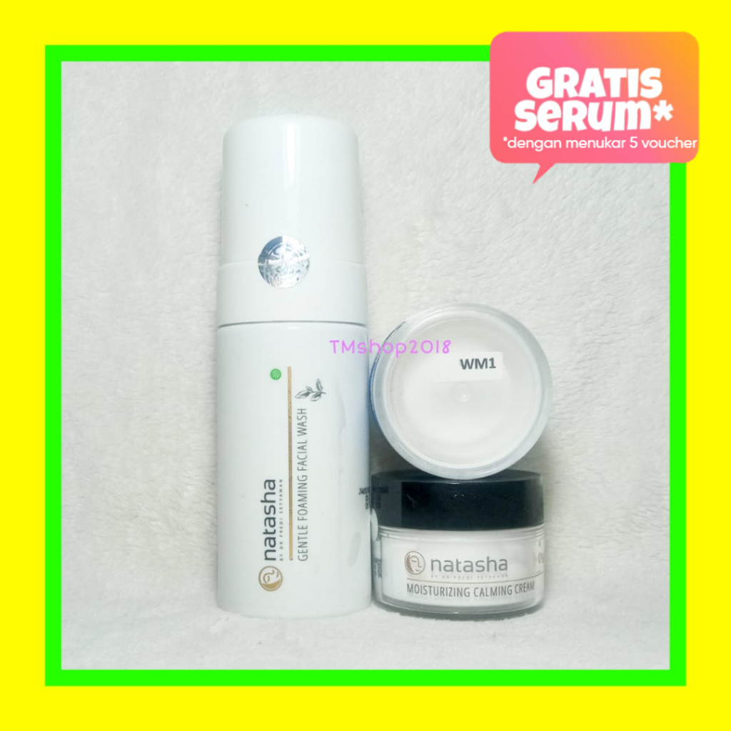 Natasha Skincare Paket Glowing Kulit Sensitif (Gentle, WM1, Calmcr) by dr Fredi Setyawan Original Se