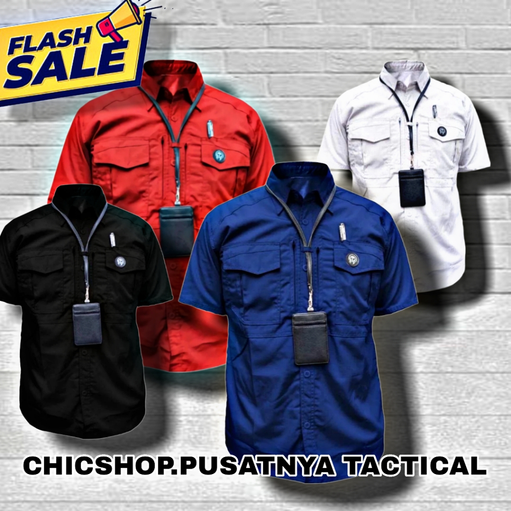 baju kemeja tactical w-tac pria lengan pendek original bahan japan drill vs american drill cocok dig