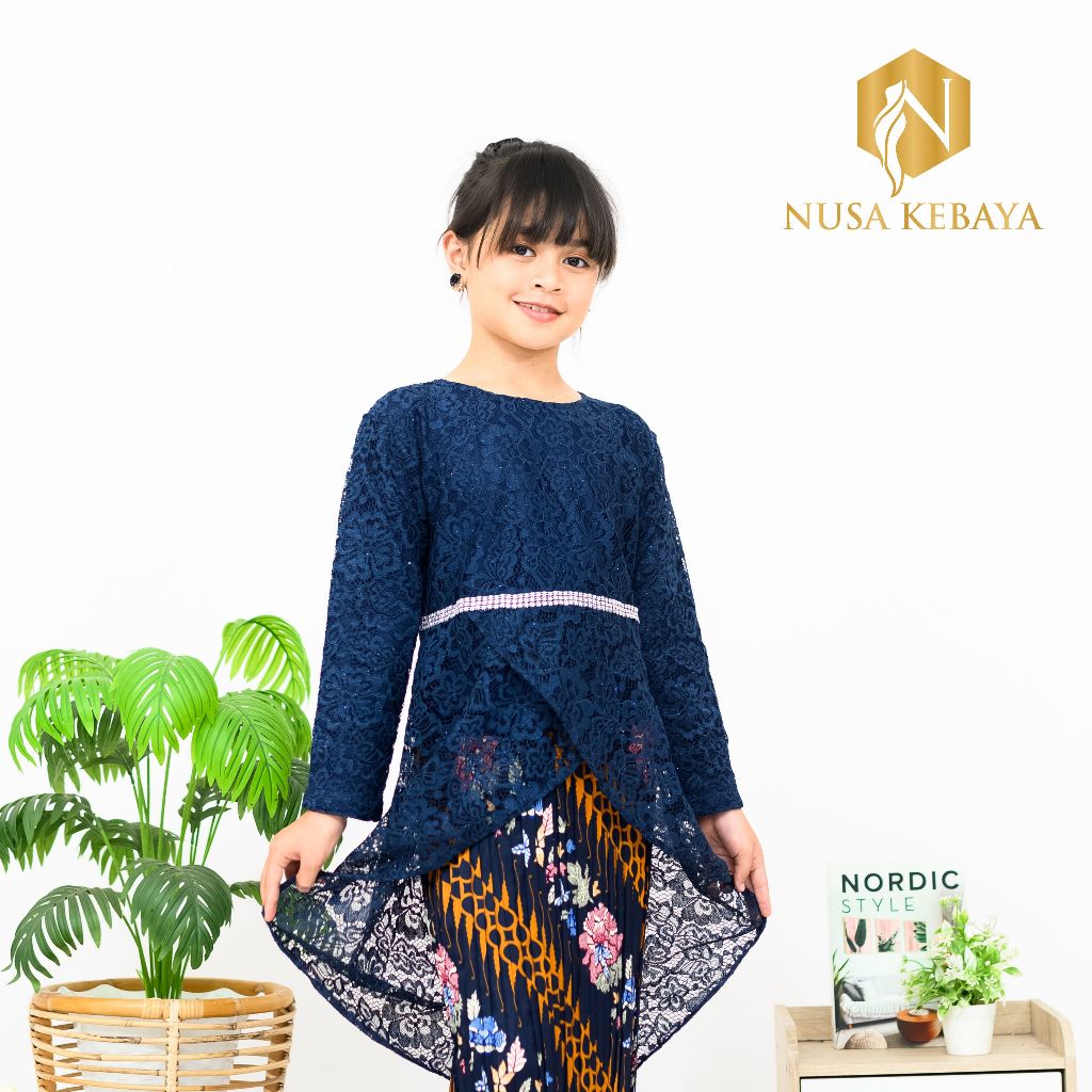 Nusa_Kebaya Atasan Kebaya Anak Perempuan / Baju Kebaya Anak Perempuan Umur 3 Sampai 12 Tahun