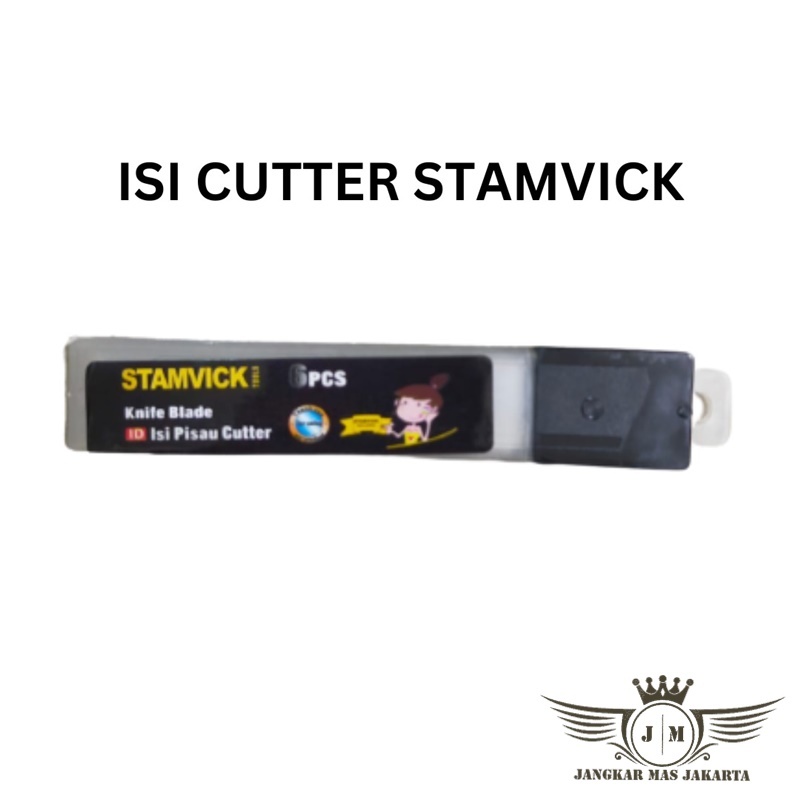 

Isi Cutter STAMVICK Besar Tajam Kaku Isi 6 Pcs Kualitas Bagus Silet GROSIR JKM