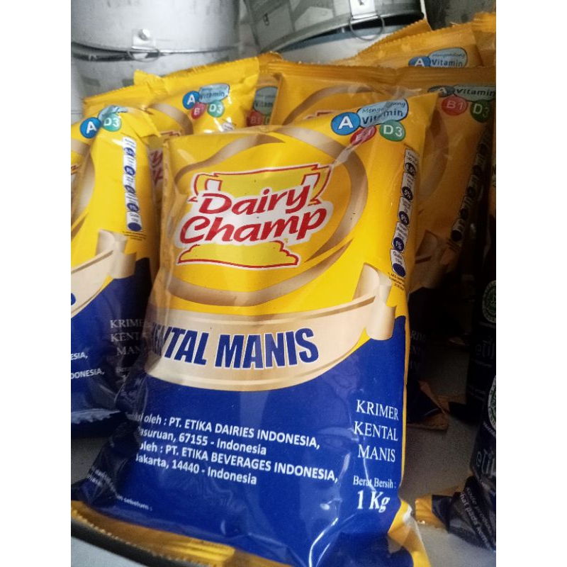 

Susu Dairy champ 1kg/kental manis dairy champ