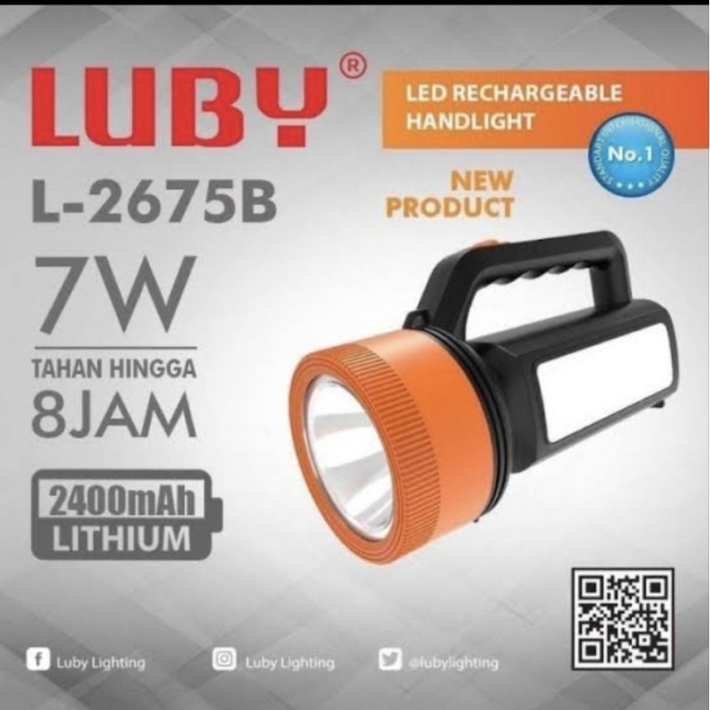 Senter Cas LED Putih Luby L-2675B