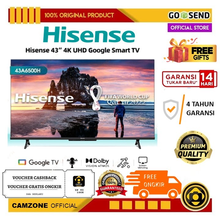 Hisense 43 inch 4K UHD Smart TV - 43A6500H