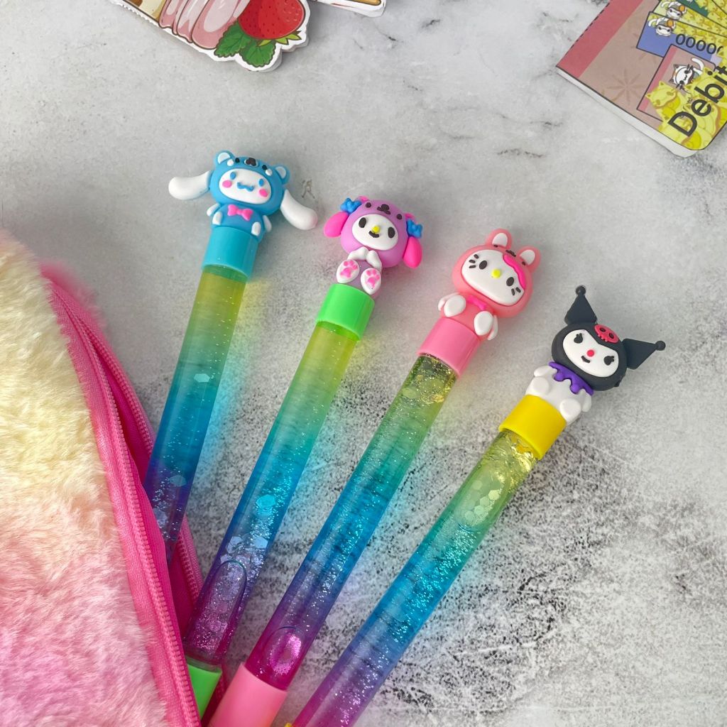 

PULPEN GLITTER SANRIO COSTUM PGL 1024 pen glitter pena atk murah bolpen tinta cair COD