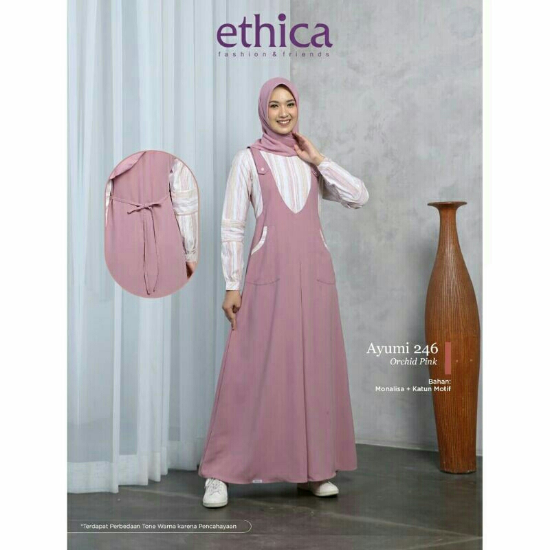 Gamis ethica size S warna orchid pink