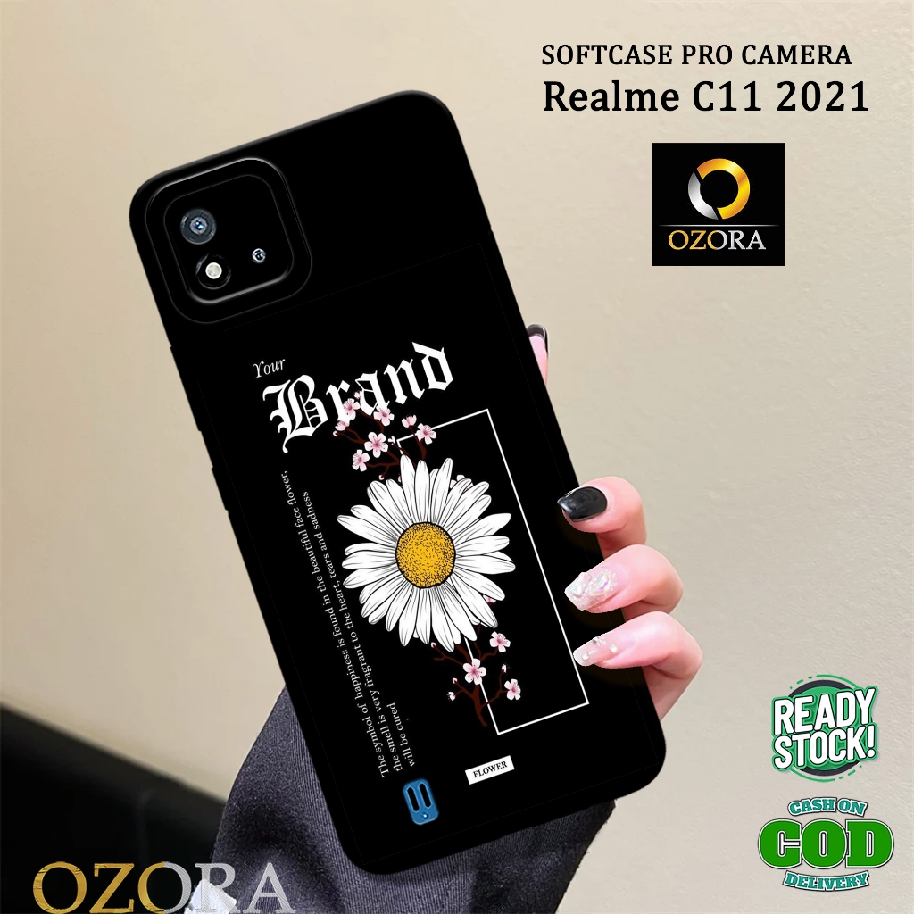 OZORA - Softcase Hp REALME C11 2021 Terbaru - Fashion Case BUNGA - Case Hp REALME C11 2021 - Casing 