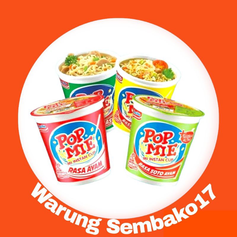 

POP MIE KUAH BESAR RASA BAKSO. AYAM. KARI. SOTO. 1DUS ISI 24PCS