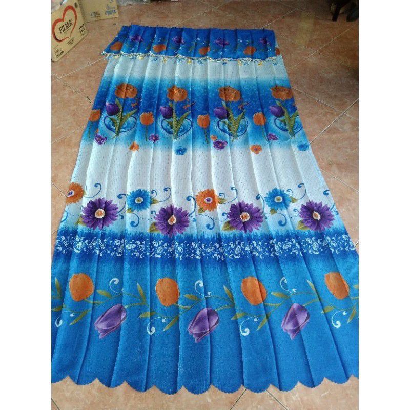 Gorden Ami Plisket Untuk Jendela atau Pintu Motif Bunga Mawar