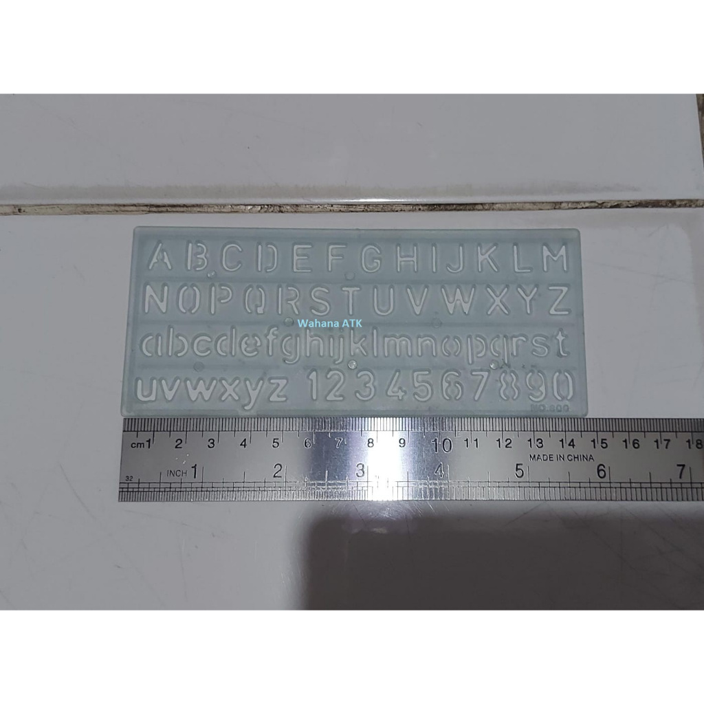 

Penggaris abjad penggaris sablon 15 x 6
