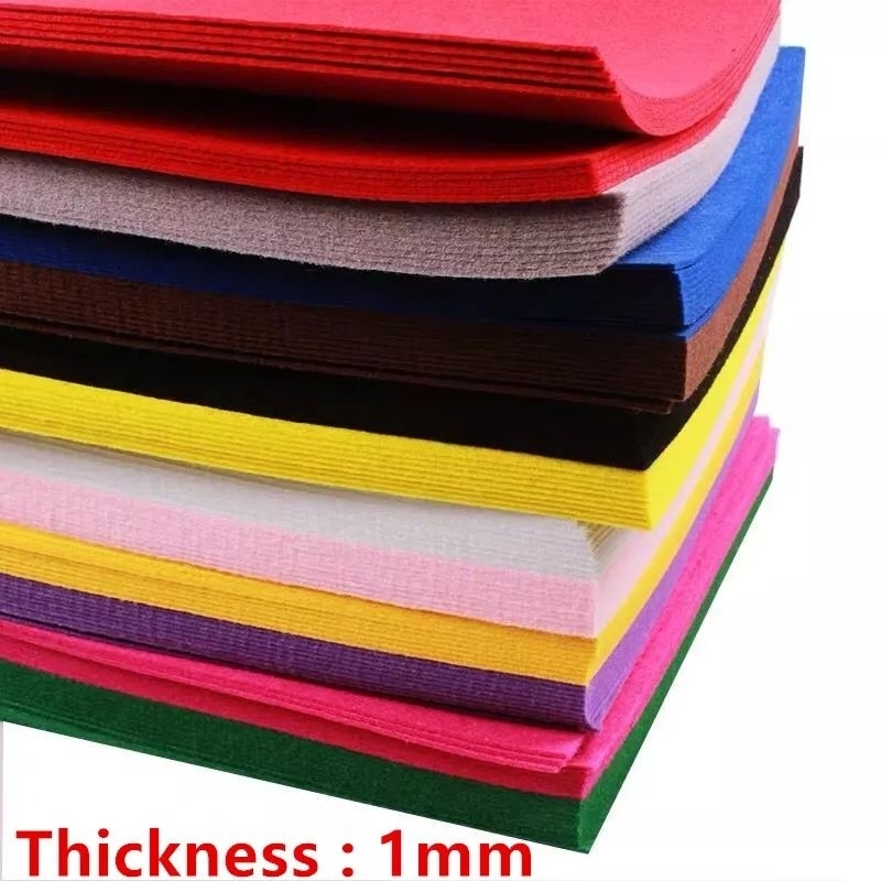 Paket 20 Lembar Hard Felt Bebas Pilih Warna / Hard felt Korea / Flanel Kaku Premium / Stiff felt For