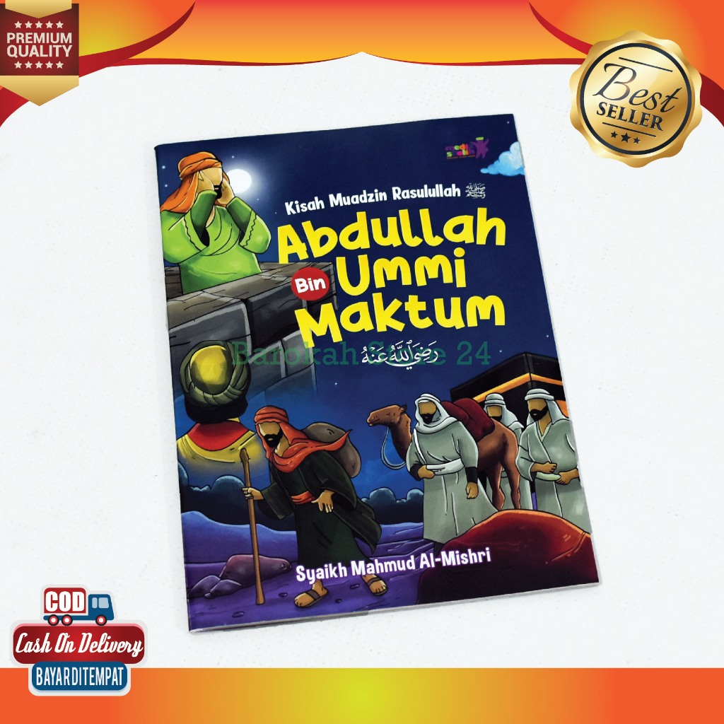 Buku Kisah Muadzin Rasulullah Abdullah Bin Ummi Maktum Penerbit- Media Sholih Bergambar Anak Dongeng