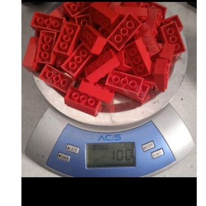 LEGO brick 2x 4 CURAH ORIGINAL 100 gram