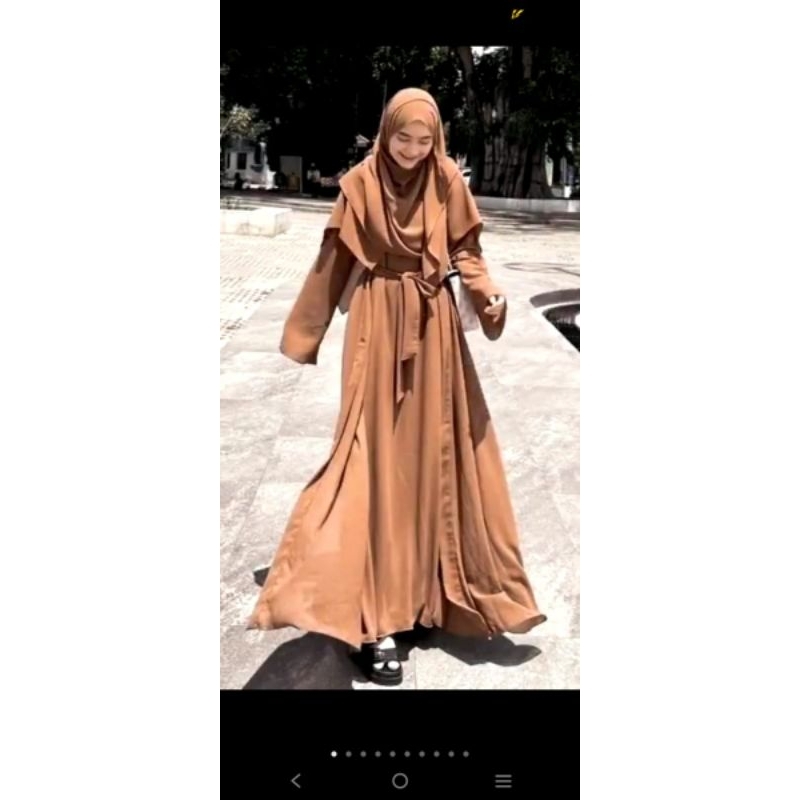 TERLARIS GAMIS ABAYA OUTER SET ABAYA SAR'I ABAYA SET OUTER VIRAL-4