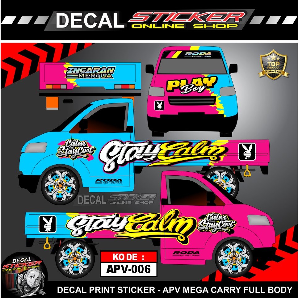 STIKER MOBIL APV PICKUP DECAL PRINT STICKER FULL BODY TERBARU