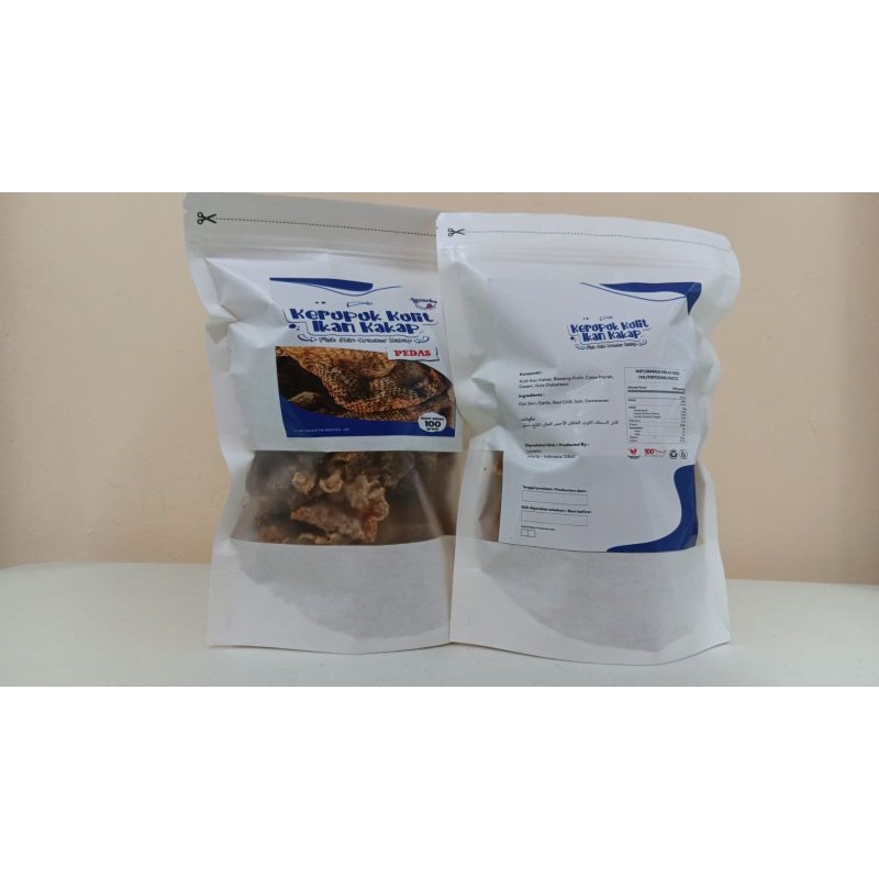 

Krupuk Kulit Ikan Kakap Tanpa Tepung Keto Friendly Varian Pedas 100 g