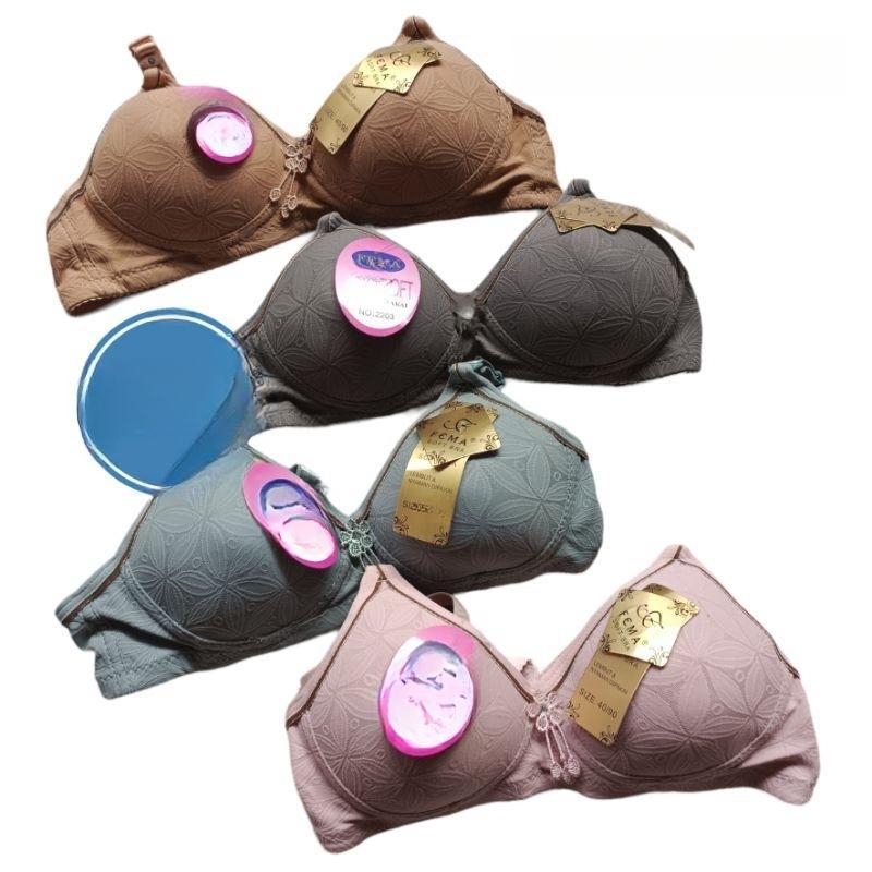 Bra Wanita Busa Sedang BH Dua Pengait Tanpa Kawat  FEMA 6633 CUP A H2