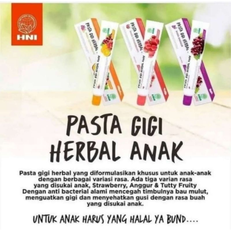PASTA GIGI HERBAL ANAK HNI HPAI