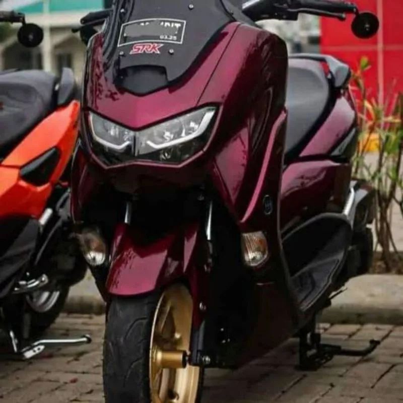 Sticker Scotlite Merah Tua Mettalik Candy Scotlite Dark Red Candy Skotlet Motor Vario Merah Tua Cand