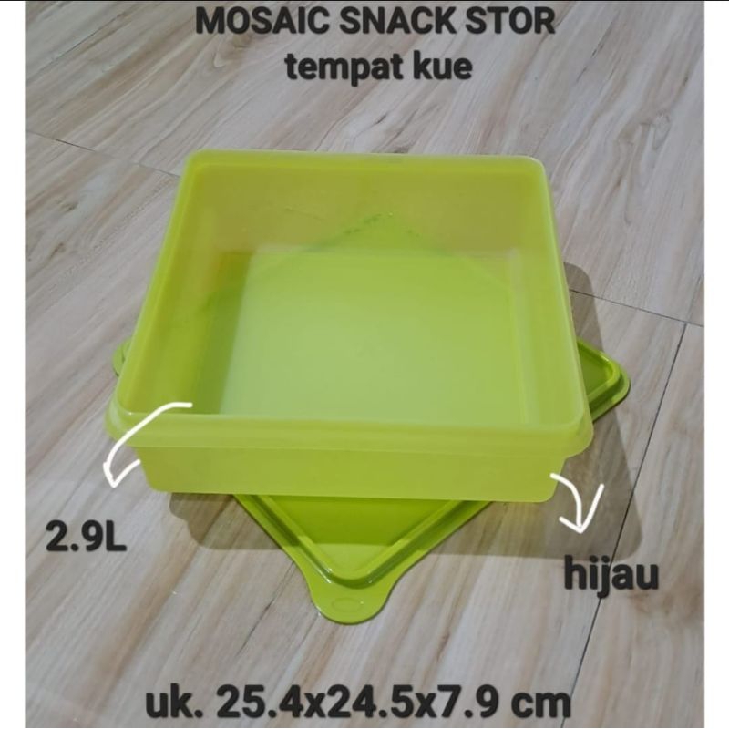 Mosaic snack n store 2,9 L tempat penyimpanan kue basah lapis legit