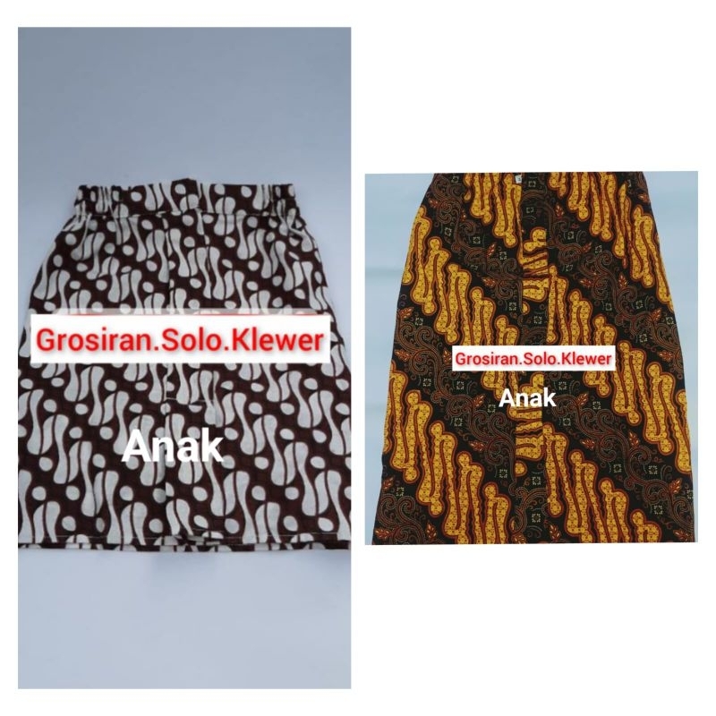 ROK BATIK ANAK LANGSUNG JADI / ROK LIPIT/ ROK BATIK ANAK/ BAWAHAN / ROK BAWAHAN ANAK