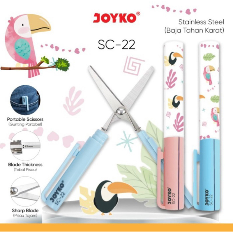 

Promo Joyko Portable Scissors Gunting Lipat Pen Traveling Gunting Sekolah Anak Kantor Kreatifitas