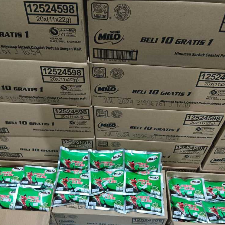 

Milo / Millo Cube Lokal 2 Dus Karton Partai (Isi 40 Bungkus per Bungkus Isi 50 Cube)
