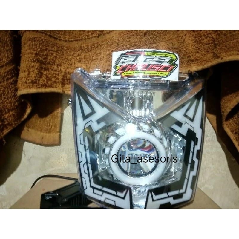 Lampu Depan Honda Beat Fi F1 2013-2015 Model Custom proji hi low Alis Lazy Running
