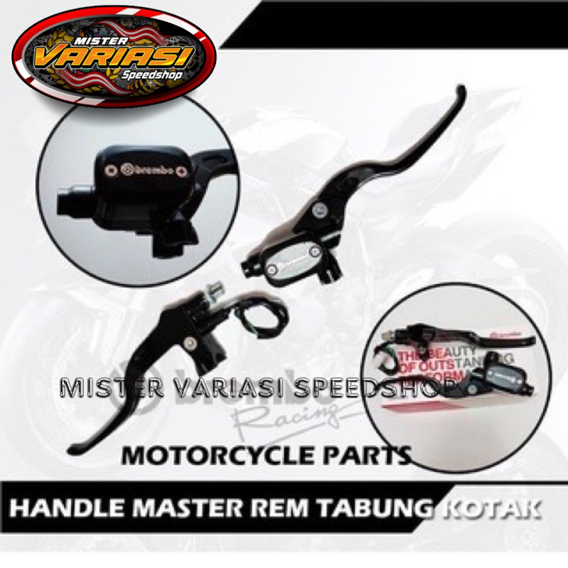 Master Rem tabung model kotak E3 12.7MM Master rem tabung kanan handle kiri kopling dan rem master r