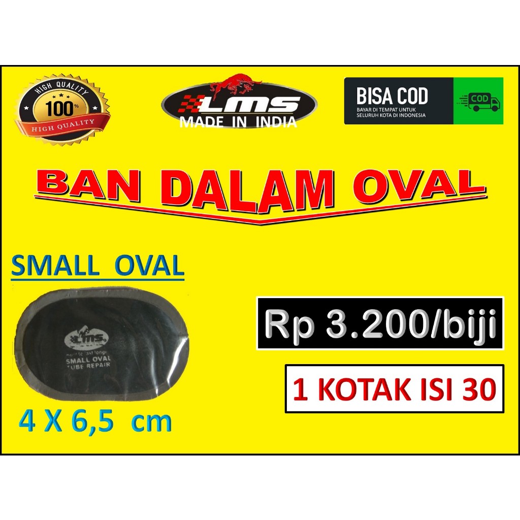 tambal tip top SMALL OVAL LMS the bestpatch tire repair karet tambal ban dalam tanpa bakar  tubeless