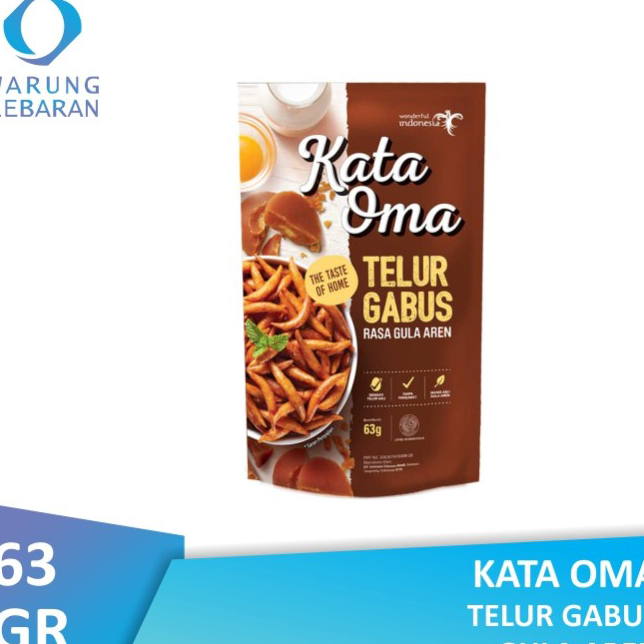 

Terlaku. Kata Oma Telur Gabus Rasa Gula Aren 63 gr