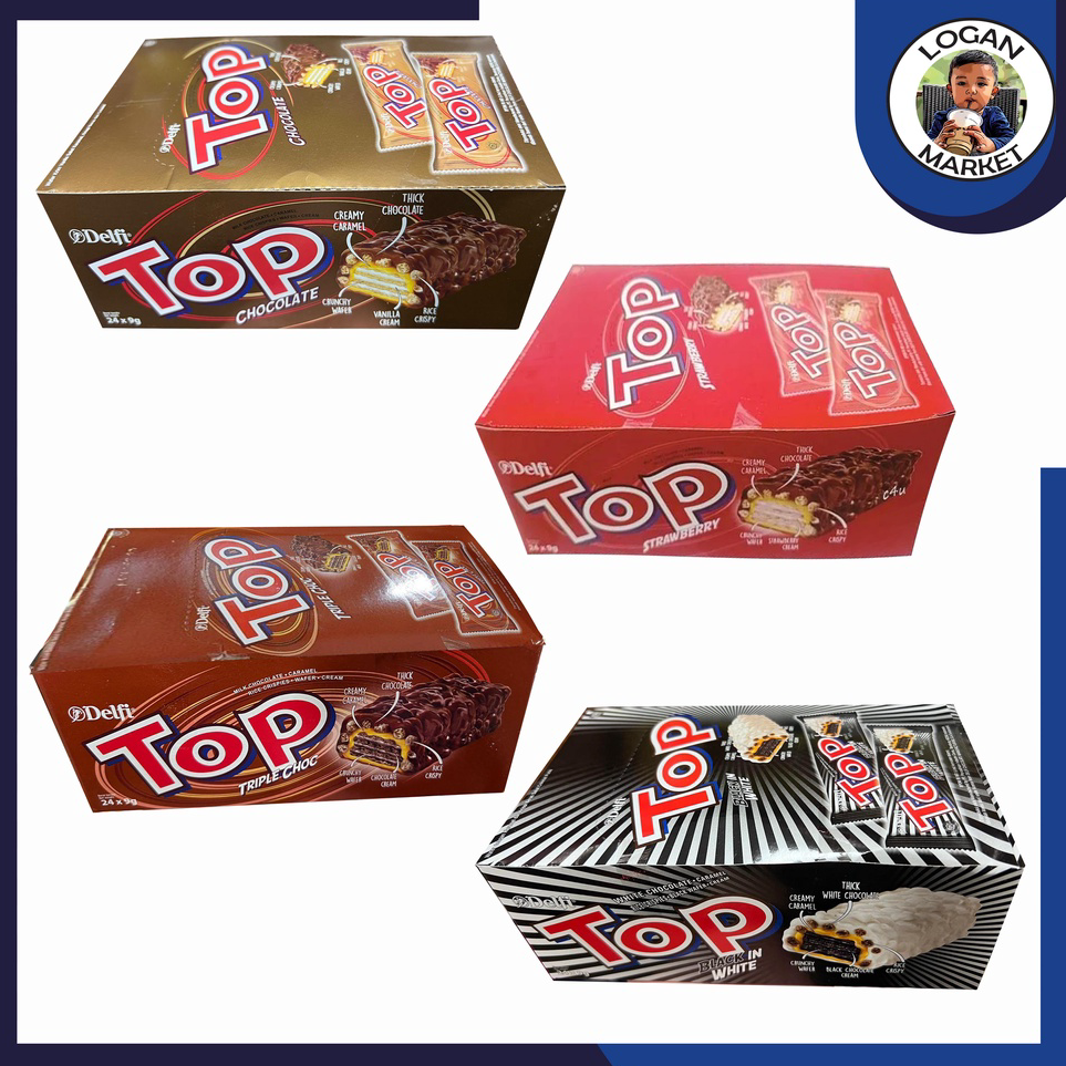 

#Sale Delfi Top Wafer 1 Box Isi 24 Pcs Sachet 24Pcs Coklat