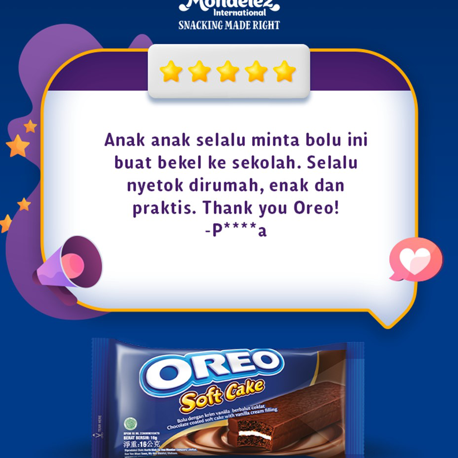 

Best Produk Oreo Bolu Softcake Box 12x16g Untuk Camilan bersama keluarga