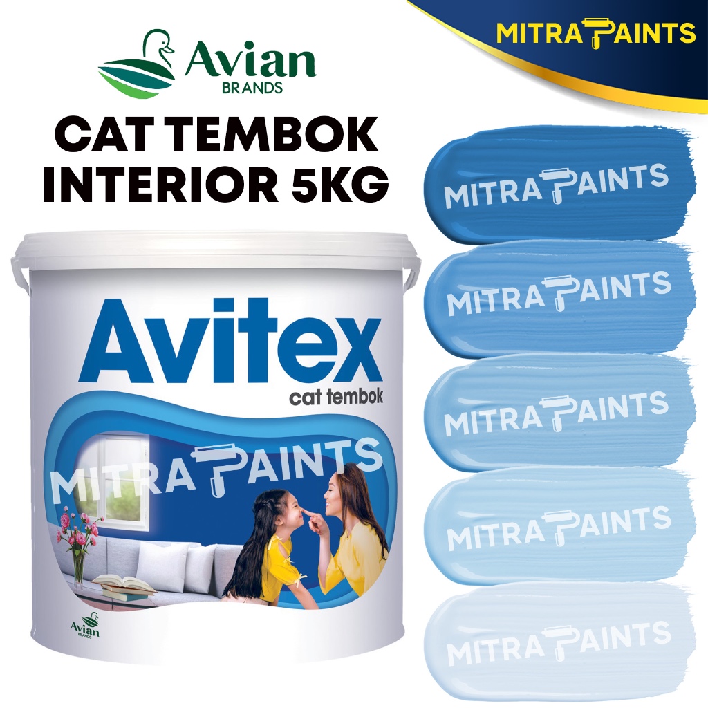 Promo Cat Tembok Avitex Interior 5 Kg / Avian B21 Warna Biru