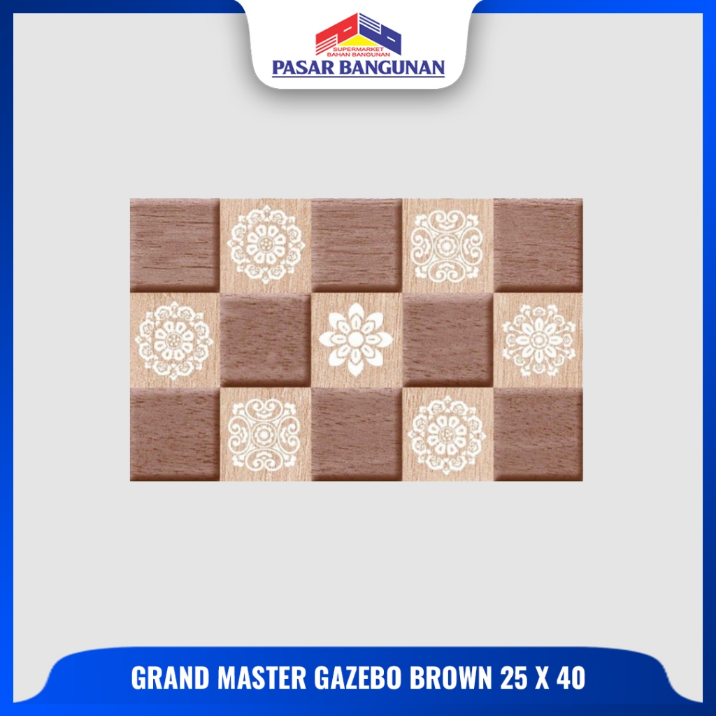 Grand Master Keramik Dinding Gazebo Brown 25x40 KW 1