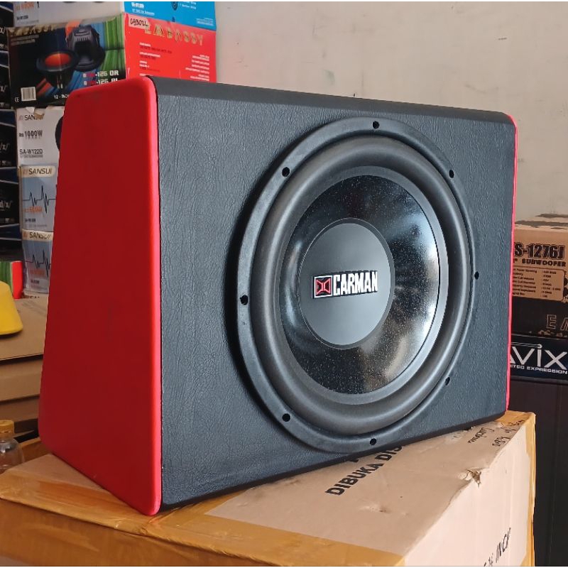 Box Speaker SUB + Speaker SUB 12inch CARMAN CM-1278 PASIVE Doble Coil