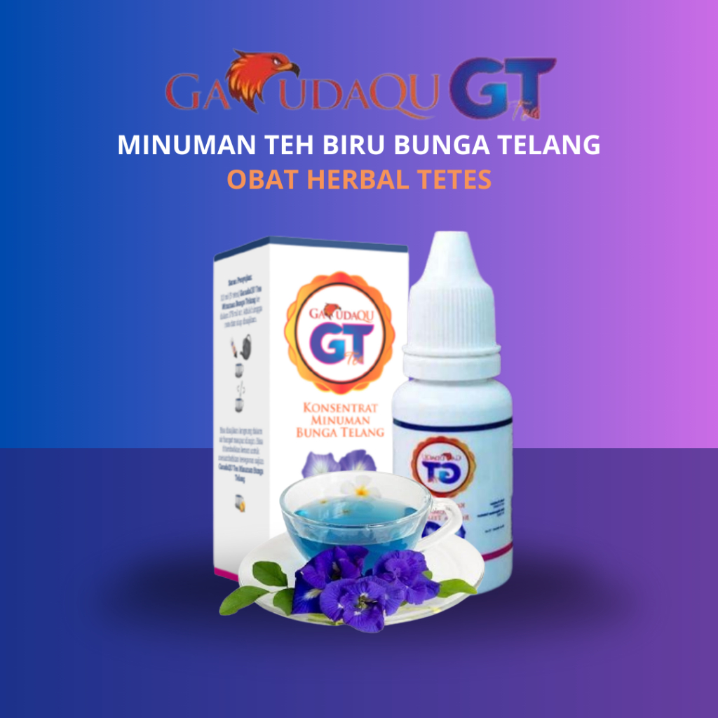 GARUDAQU GT TEH BUNGA TELANG 100% ORIGINAL OBAT HERBAL TETES