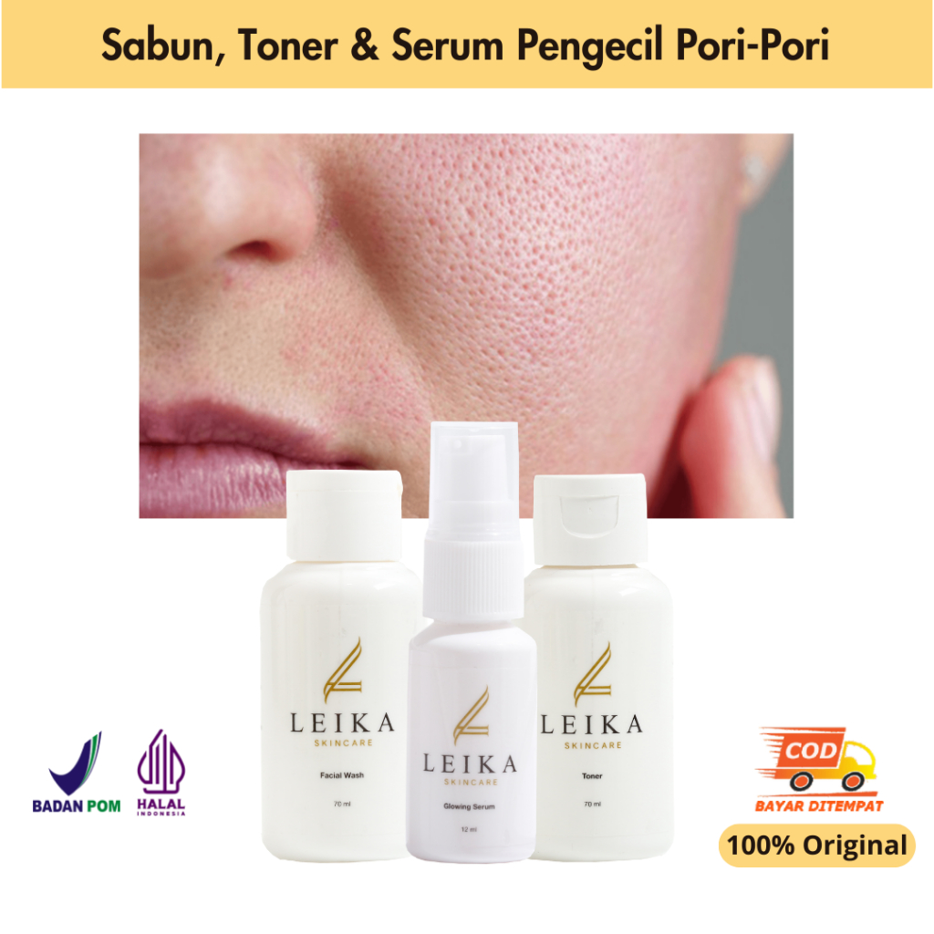 Paket 3in1 Sabun Muka, Toner, Dan Serum Terlaris Sabun Muka Pengecil Poripori Wajah Pria Wanita Ampu
